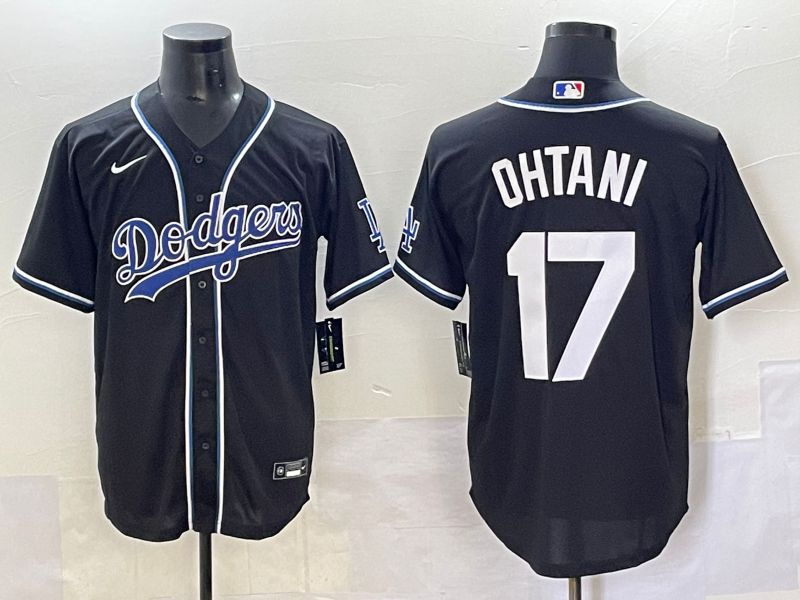 Men 2025 Los Angeles Dodgers #17 Ohtani Black Three generations Fashion Nike MLB Jersey style 70415
